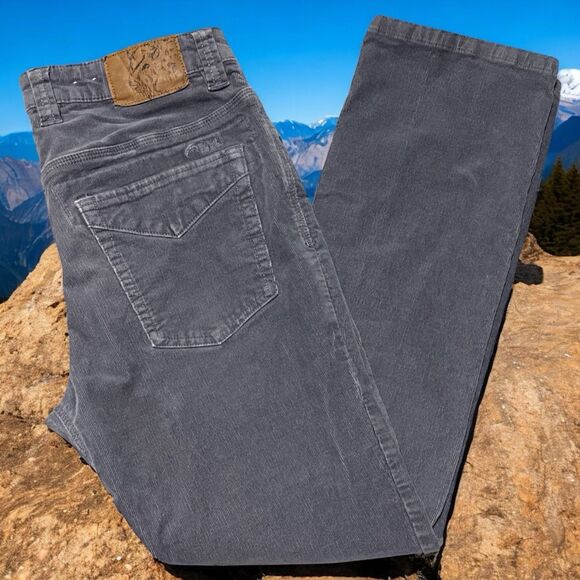 Mountain Khakis Pants Men’s Sz 34 x 30 Gray Corduroy Slim Tailored Fit - Picture 3 of 4